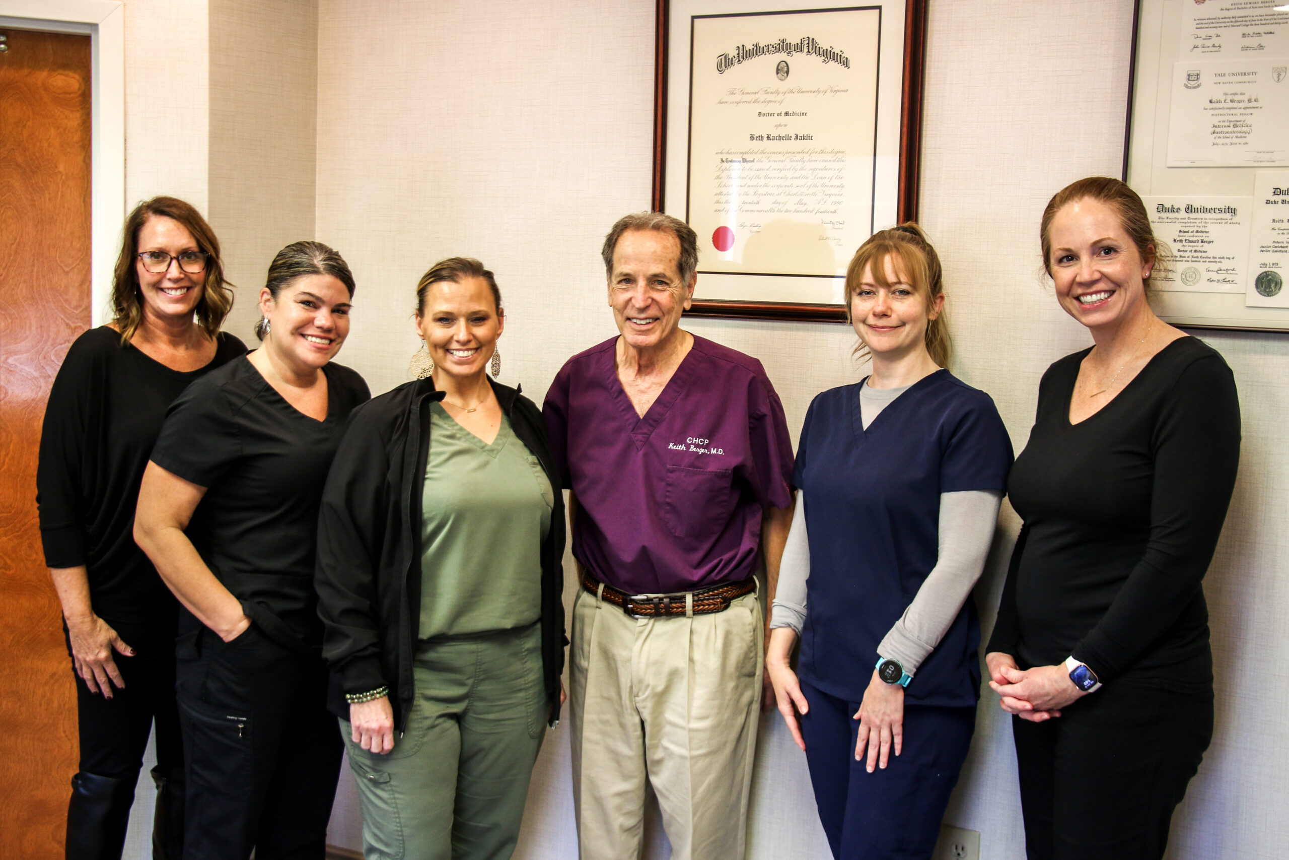 Photo of the team at Virginia Colonoscopy; The Center For Health and Cancer Prevention